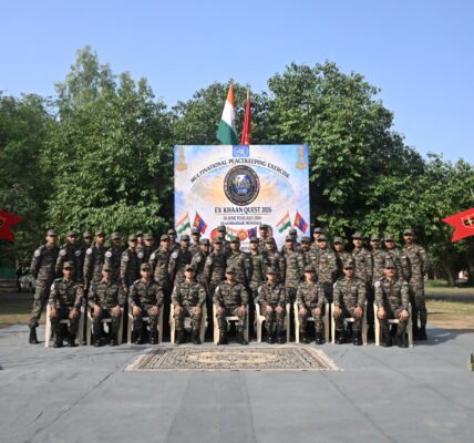 An Indian Army contingent departed today to participate in the multilateral joint military exercise 'Khan Quest'.