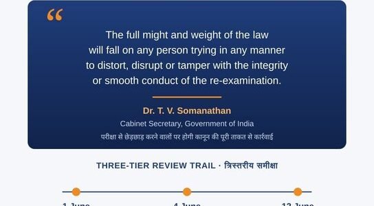 Cabinet Secretary reviewed the preparations for the NEET