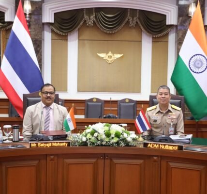 During the 10th Defence Dialogue held in Bangkok, India and Thailand agreed to further strengthen cooperation in manufacturing, research, innovation, and capacity building.