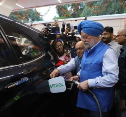E85 was launched at 48 retail outlets of public sector oil marketing companies.