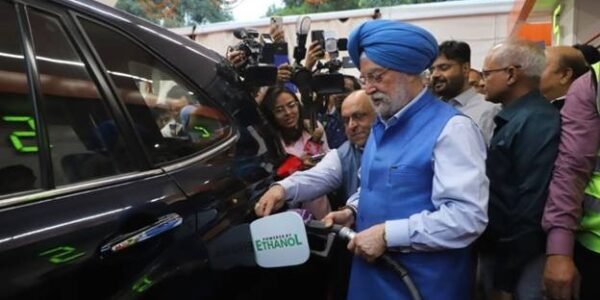E85 was launched at 48 retail outlets of public sector oil marketing companies.