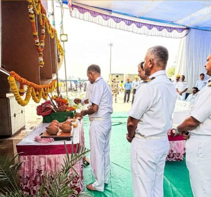 Formal launch of the construction of a next-generation offshore patrol vessel for the ICG by Mazagon Dock Shipbuilders Limited in Mumbai.