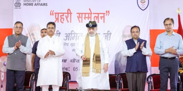 Home Minister Amit Shah chaired a meeting on issues related to border areas in Salbagan, Tripura.
