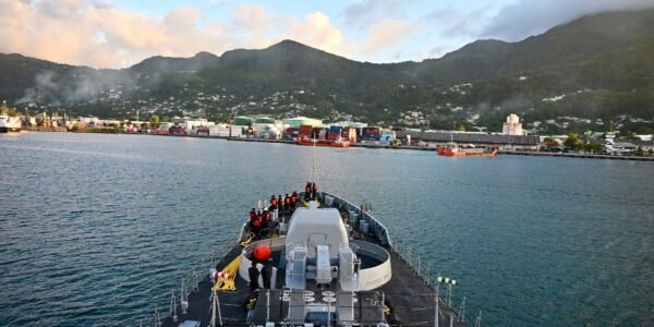 Indian Naval Ship Tarkash arrived at Port Victoria, Seychelles.