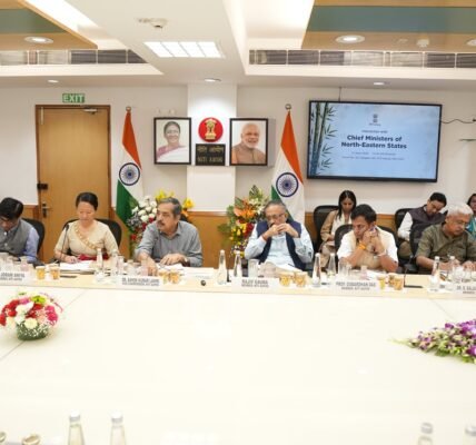 NITI Aayog held a dialogue meeting with the Chief Ministers of the Northeastern states today.