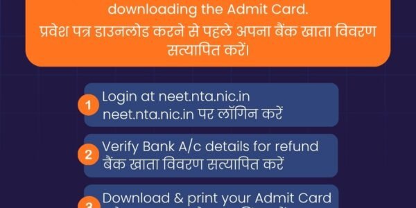 NTA has released the admit cards for the NEET-UG re-examination.