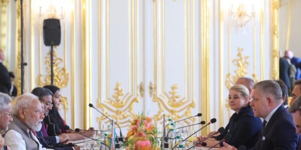 PM Modi and Slovak Prime Minister Robert Fico held bilateral talks in Bratislava.