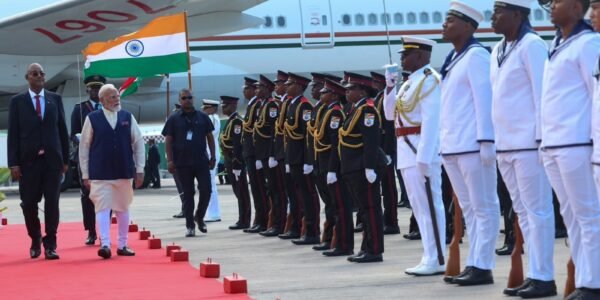PM Modi arrived in Victoria for a three-day visit to Seychelles