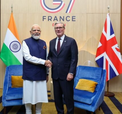 PM Modi held a bilateral meeting with United Kingdom PM Sir Keir Starmer during the G7 Summit in France