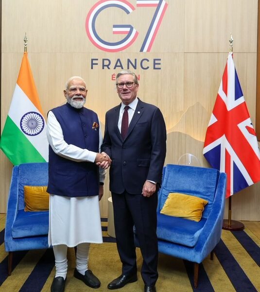 PM Modi held a bilateral meeting with United Kingdom PM Sir Keir Starmer during the G7 Summit in France