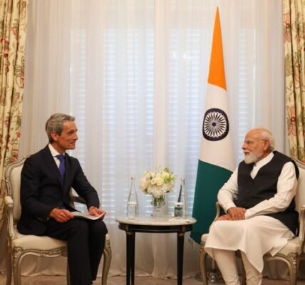 PM Modi held discussions with CEO Benoit Bazin regarding expanding Saint-Gobain footprint in India.