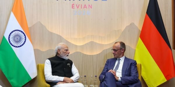 PM Modi met with the Chancellor of the Federal Republic of Germany, Friedrich Merz, today during the G7 summit in Évian, France.