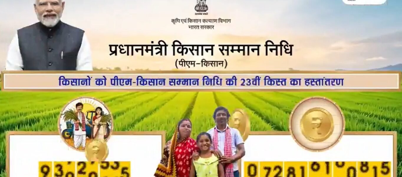 PM Modi released the 23rd installment of the Pradhan Mantri Kisan Samman Nidhi Yojana.