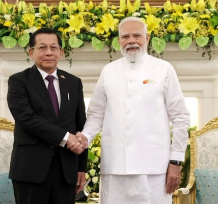 PM Narendra Modi held meaningful talks with the President of Myanmar, U Min Aung Hlaing.