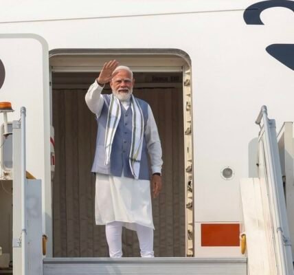 PM Narendra Modi left for Seychelles today on a three-day state visit.