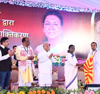 President Droupadi Murmu attended the grand conference on Empowerment of Tribal Society through Spiritual Awakening,