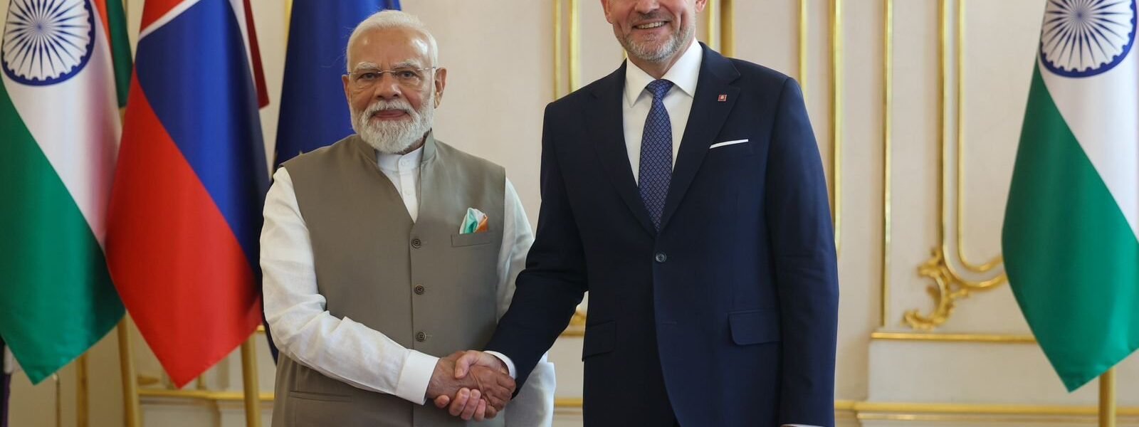 PM Narendra Modi met with Slovak President Peter Pellegrini.