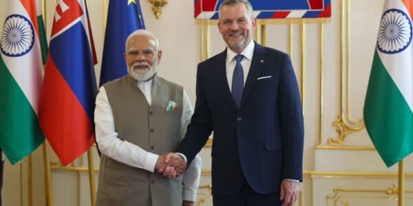 PM Narendra Modi met with Slovak President Peter Pellegrini.