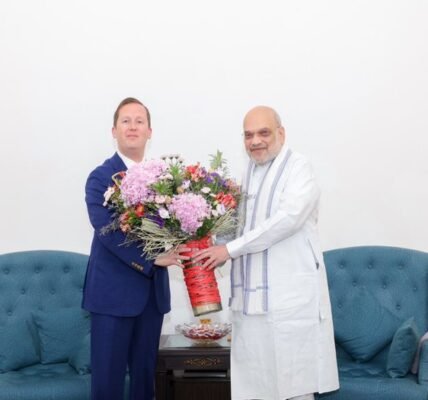 US Ambassador to India Sergio Gor met Home Minister Amit Shah in New Delhi.