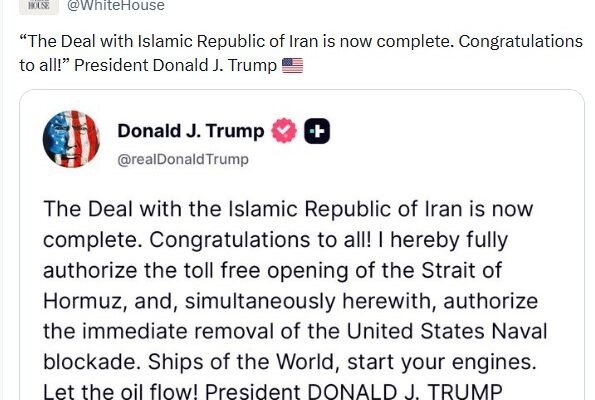 US and Iran reached an agreement to end the war and open the Strait of Hormuz