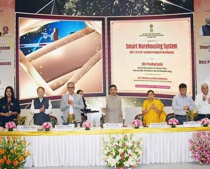 Union Minister Pralhad Joshi launched a smart warehousing system for food grain storage.