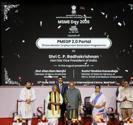 Vice President CP Radhakrishnan presided over MSME Day 2026 – Entrepreneurial India