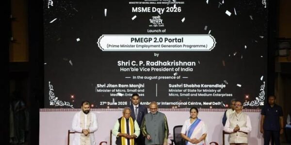 Vice President CP Radhakrishnan presided over MSME Day 2026 – Entrepreneurial India