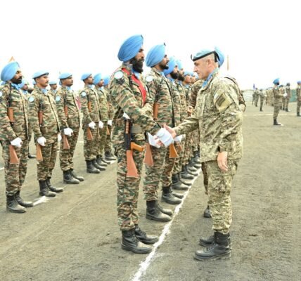 651 Indian soldiers serving under the United Nations in the DRC were awarded the UN Medal.