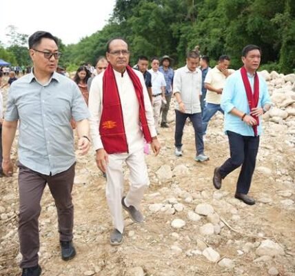 Amidst the severe floods in Arunachal Pradesh, the Union Minister and the Chief Minister conducted aerial and ground surveys of the affected areas to take stock of the situation.