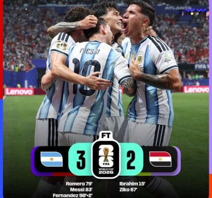 Argentina and Switzerland reached the quarter-finals of the FIFA Football World Cup.