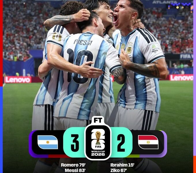 Argentina and Switzerland reached the quarter-finals of the FIFA Football World Cup.