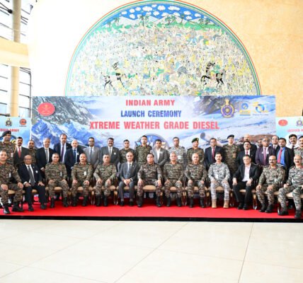 Army Chief General Dheeraj Seth launched the indigenously developed Extreme Weather Grade (XWG) diesel.