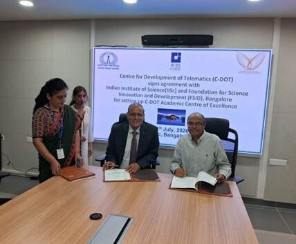 C-DOT signed an agreement with IISc Bengaluru and FSID to establish a C-DOT Centre of Excellence.