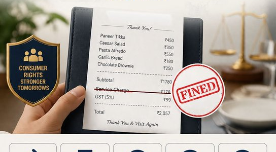 CCPA has taken suo motu cognizance against 41 restaurants for levying unauthorized service charges on consumers