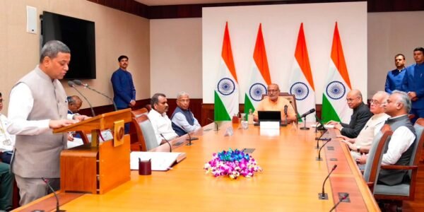 Chairman of the Rajya Sabha administered the oath of office to two newly elected MPs, Mansoor Ali Khan and Rajnish Kumar Agrawal, at the Parliament House today