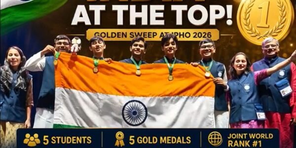 Five Indian students won gold medals at the 56th International Physics Olympiad.