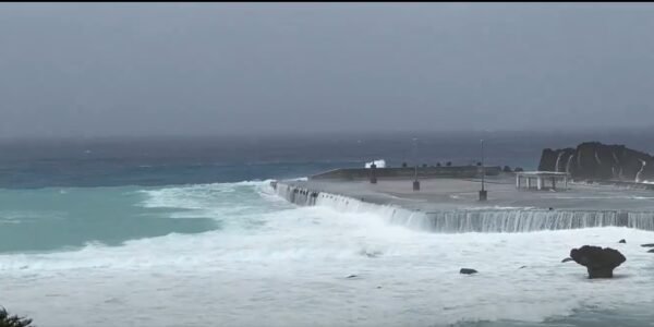 Flights cancelled and schools closed in Japan and Taiwan due to Typhoon Bavi.