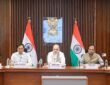 Home Minister Amit Shah and Union Minister Sarbananda Sonowal reviewed the progress made in the formation of the Bureau of Port Security (BoPS).