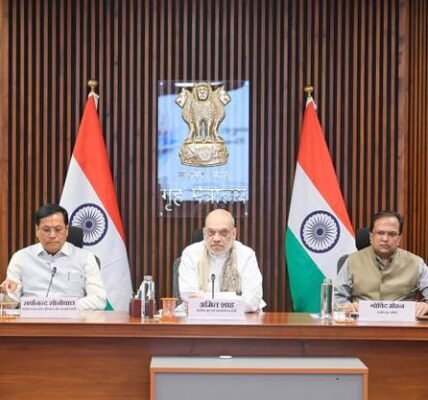 Home Minister Amit Shah and Union Minister Sarbananda Sonowal reviewed the progress made in the formation of the Bureau of Port Security (BoPS).