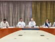 Home Minister Amit Shah chaired a review meeting on the state law and order situation in Kolkata today.