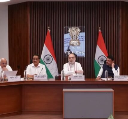 In the presence of Home Minister Amit Shah, a historic agreement was reached among the Narmada Award beneficiary states—Maharashtra, Gujarat, Rajasthan, and Madhya Prades