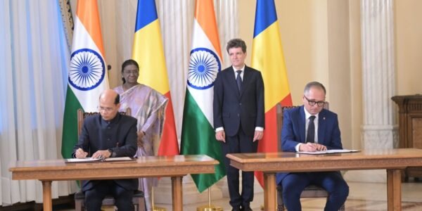 India and Romania signed three agreements in the fields of science and technology, education, and sports.