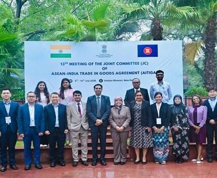 India hosted the 13th ASEAN-India Trade Negotiating Committee meeting to review the ASEAN-India trade agreement.