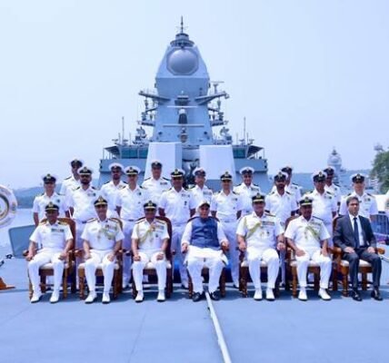 Indian Navy commissioned the indigenously built advanced stealth frigate INS Mahendragiri in Visakhapatnam in the presence of the Defence Minister