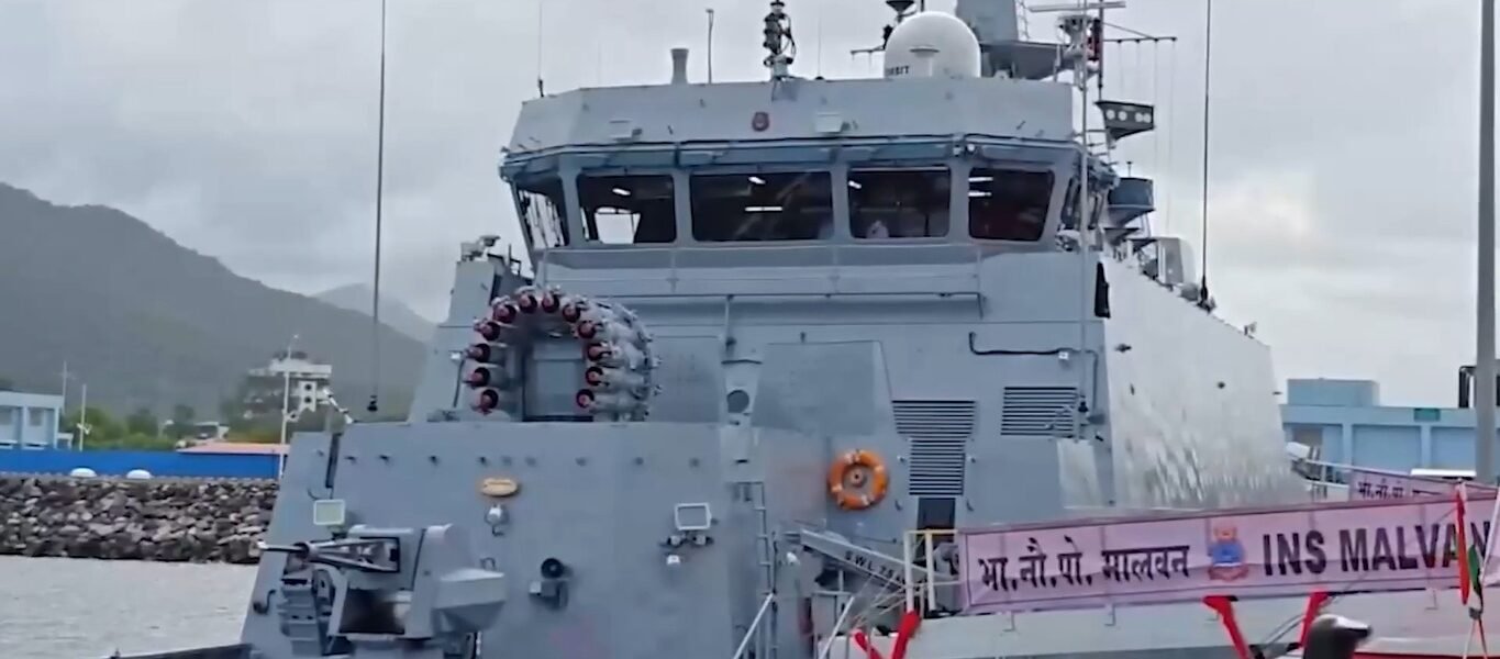 Indian Navy inducted the indigenous anti-submarine warship INS Malvan into its fleet