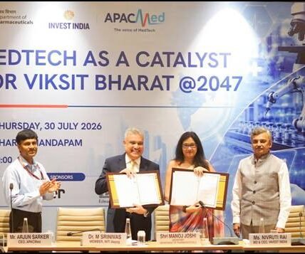 Invest India and AiMeD signed a MoU to strengthen India medical technology ecosystem.