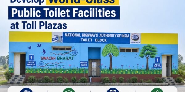 NHAI has launched an initiative to develop world-class public toilet facilities at toll plazas.