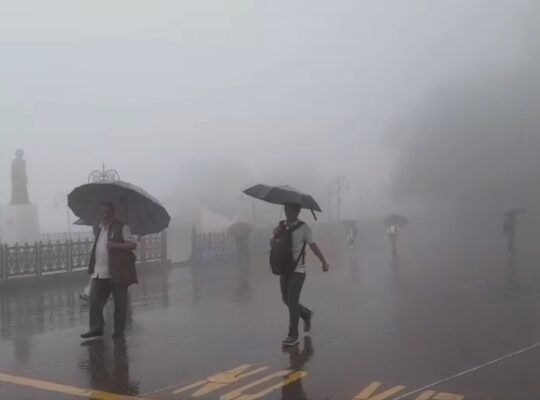 Normal life disrupted by continuous rainfall in several parts of Himachal Pradesh.