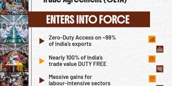 PM Modi described the India-UK trade agreement as a major opportunity for farmers and MSMEs.