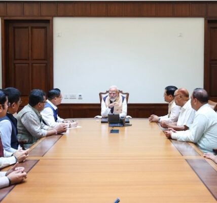 PM Modi reviewed the flood situation with MPs from Assam.